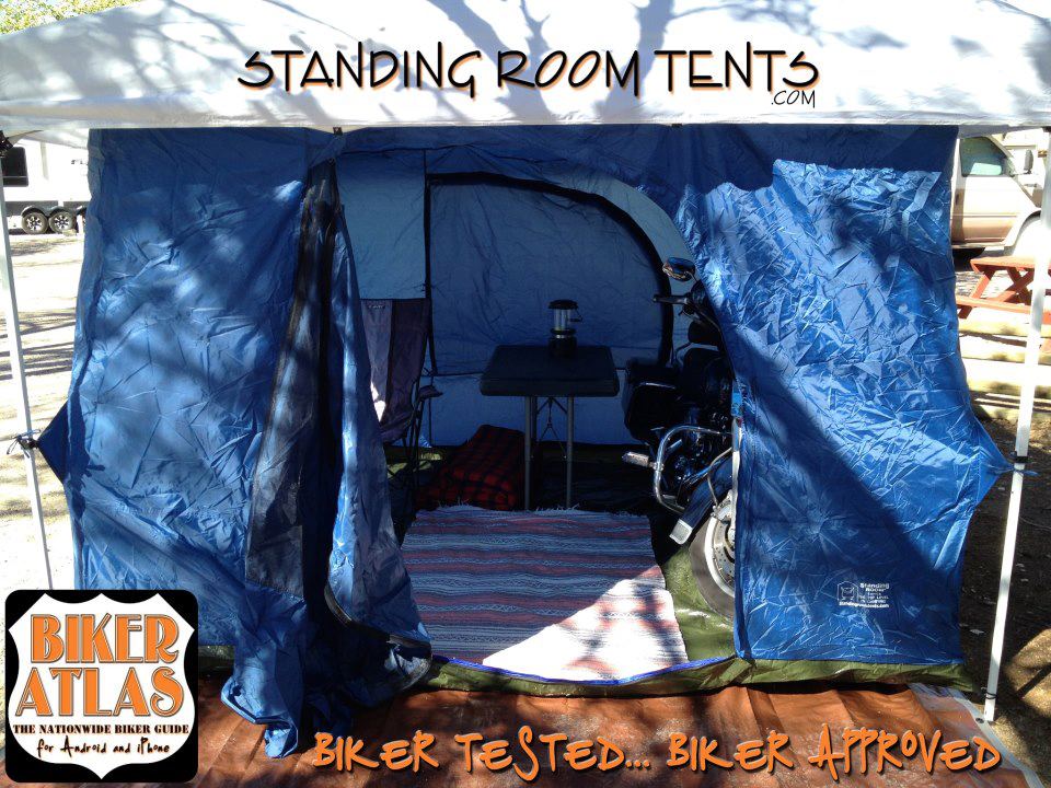 Sleep with your bike in a Standing Room Tent